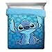 Disney Lilo & Stitch Ohana Full/Queen Comforter - Super Soft Kids Reversible Bedding features Stitch - Fade Resistant Polyester Microfiber Fill (Official Disney Product)