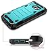 E LV Case for Galaxy S7 Case Armor Protection Defender Case Cover for Samsung Galaxy S7 - [Turquoise/Black]
