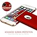 iPhone 6S Case, VANSIN 3 in 1 Ultra Thin and Slim Hard Case Coated Non Slip Matte Surface with Electroplate Frame for Apple iPhone 6 (2014) and iPhone 6s (4.7'')(2015) - Red