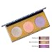 UCANBE 3 Colors Duo-chrome Highlighter Palette Shimmer Sparkle holographic Highlighting Pallet Long Lasting Face Eyes Body Illuminating Powder Glow Kit