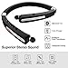 Bluetooth Headset, Bluetooth Headphones-LBell 30 Hrs Playtime Wireless Neckband Design W/Foldable Retractable Headset for iPhone IOS Android Smart Phones [Upgraded Version for SX-991/ KKY-992] (Black)