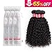 Sedittyhair Brazilian Curly Hair Weave 3 Bundles (16 18 20,300g) Brazilian Virgin Kinky Curly Human Hair Weave 7A 100% Unprocessed Hair Weft Extensions Natural Black Color