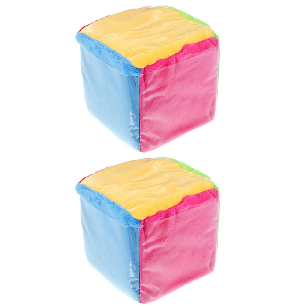 Toyvian 2pcs Large Foam Dice with Pockets 10cm DIY Education Playing Game Dice Learning Dice Set Photo Pocket Stacking Blocks Learning Cubes for Early Education Toys