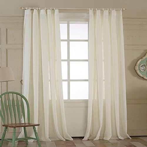 84"W x 63"L (Set of 2 Panels) Multi Size Available Custom Solid Tab Top Energy Efficient Window Treatment Draperies &amp; Curtains Panels Sheer Curtains