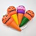 xinlong Halloween Squishies Toys Pumpkin Ice Cream Squishy Ball Decoration Food Shape PU Foam Slow Rising Squeeze Stress Relief Toys (Pumpkin ice Cream)