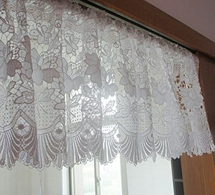 Fadfay Home Textile Delicate White Lace Curtains Designer Hollow