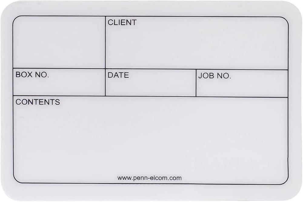 Penn Elcom D2101L Tour Labels 5 Pack Self-Adhesive Plastic 130x85mm