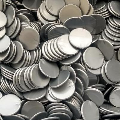 Plastic Counters, 22mm, Silver Colour, Pack of 100