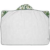 Little Unicorn Hooded Bath Towel | Absorbent Cotton & Terry Blend | Larger Size for Baby & Toddlers, 1-6 Years (Tropical Leaf)