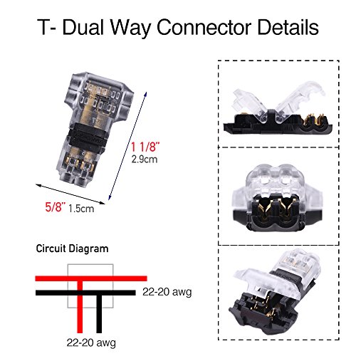 4 Wire+Connectors+Solderless+Stripping+Connection