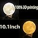 10.1 inch Large Moon Lamp,3D Moon Lamp, 100% 3D Printed LED Moon Lamp,16 Colors Moon Lamp with Remote Control Decorative Moon Light.