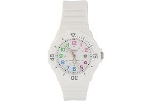 Casio LRW200H Series | Women's Analog Watch | White | Sporty Design | 100 Meter Water Resistance | Date Display | Rotary Bezel | Regular Time Keeping (HR, Min, SEC, PM, Date, Day) | 3 Year Battery
