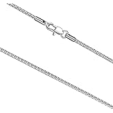FOSIR 2mm Titanium Steel Unique Snake Chain Necklace for Men Women 18-30 Inches