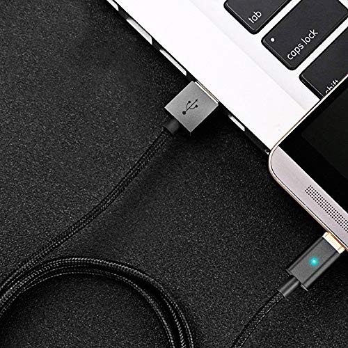 CoolKo Strongest 1.5Meter Magnetic Black Braided Charging Cable for all iPhone, AirPods, Type C Mobile Phones, Micro USB Android Smart Phones and Tablets [2 Cables 3 Heads] - Thumbnail 2