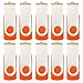 10 X Enfain 16GB Bulk USB Flash Drive Jump Zip Memory Stick 2.0 Orange, Affordable Solutions for Promotional Giveaways, Corporate Gifts, Catalogs, Software Distribution, Direct Mail Campaigns, Music