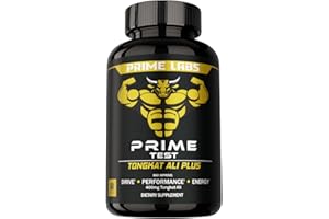 Prime Labs Tongkat Ali for Men - Plus Organic Black Maca Root and Tribulus Terrestris - Performance, Vitality, Energy - 60 Count