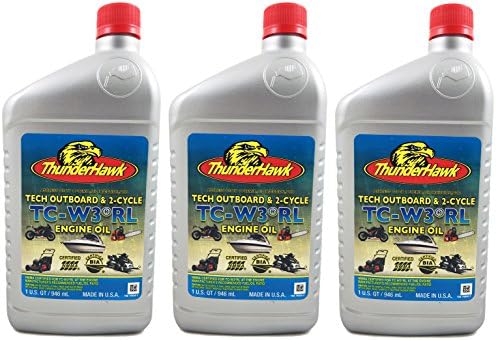 2-Cycle TC-W3 Engine Oil , 1 Qt Bottle By ThunderHawk (3 Pack)