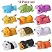 Papaproduct Cute Animal Smartphone Accessories (12-Pack) USB Cable Chomper Bite Buddies | Colorful, Fun, Anime Style Cord Protectors Kids, Teens, and Adults Universal Cellphone Use