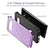 Note 8 Case, Galaxy Note 8 Case, BENTOBEN 2 In 1 Glitter Sparkle Bling Hybrid Hard Covers with Shiny Faux Leather Chrome Shockproof Bumper Protective Case for Samsung Galaxy Note 8 (6.3 inch) Purple