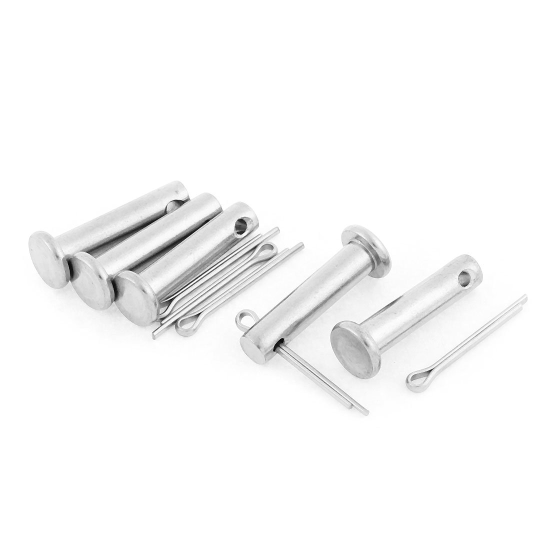 Sourcingmap M6x25mm Flat Head 304 Stainless Steel Clevis Pins Fastener 5 Sets
