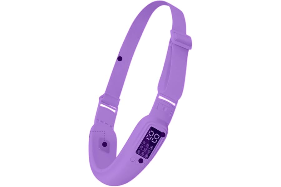 Ceymodir V-Face Shaper – Electric Double Chin Reduces & Face Slimming Device with 8 Massage Modes, 15 Intensity Levels for Women – Lift & Define Jawline – Purple