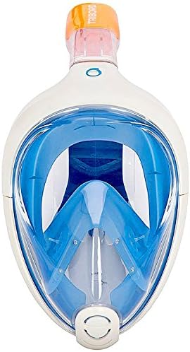 Tribord EasyBreath Full Face,Anti-Fog,Hypoallergenic Silicone Facial Lining (Blue, S/M)