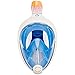 Tribord EasyBreath Full Face, Anti-Fog, Hypoallergenic Silicone Facial Lining, Blue, S/M
