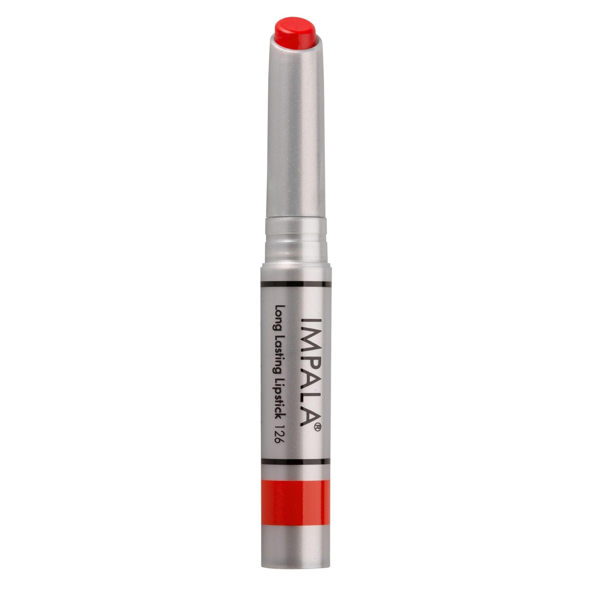 IMPALA | Longlasting Lip Color Red Orange Matte No. 126 | Permanent Lipstick, creamy texture | Long-lasting | Hydrating full-coverage lip color | Moisturizes and nurtures