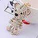 Car Keychain!Full Rhinestone Exquisite Animal Little Tiger Keychain Charm Bag Key Chain Holder Women Handbag Jewelry (tiger D)