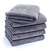 IWEIK Towels Multi-Purpose Microfiber Soft Fast Drying Sports Travel Gym Outdoor Washcloths 5-Pack(14 x 30 Inch) (Grey)