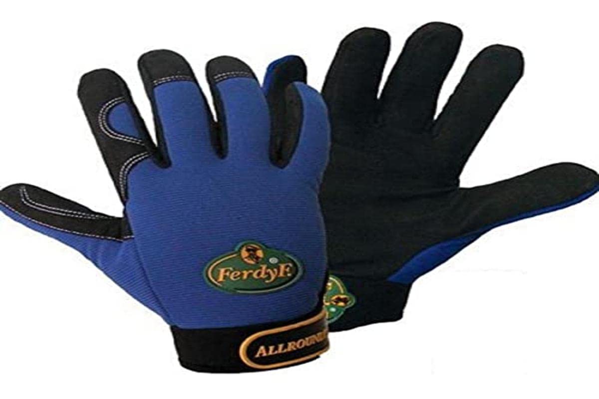 FerdyF. 1900 Mechanics Allrounder 1900-10 Clarino Artificial Leather Assembly Gloves Size 10 Royal Blue XL