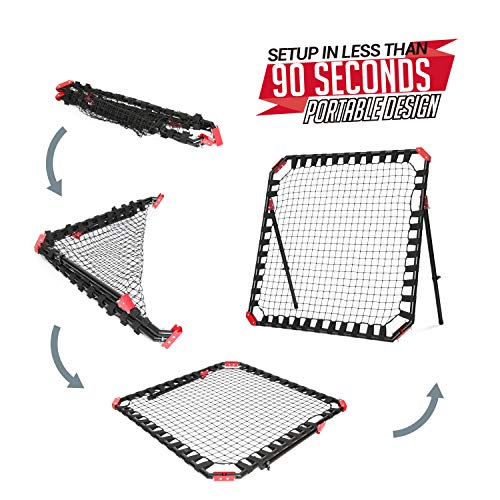 Net Playz Easy Playz Portable Soccer Rebounder, 4 Ft x 4 Ft, Easy Set