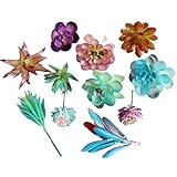 Fuyamp 5 Pcs Plastic Different Mini Fake Succulents Artificial Cactus Plants Color Random