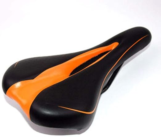 orange mountain bike saddle