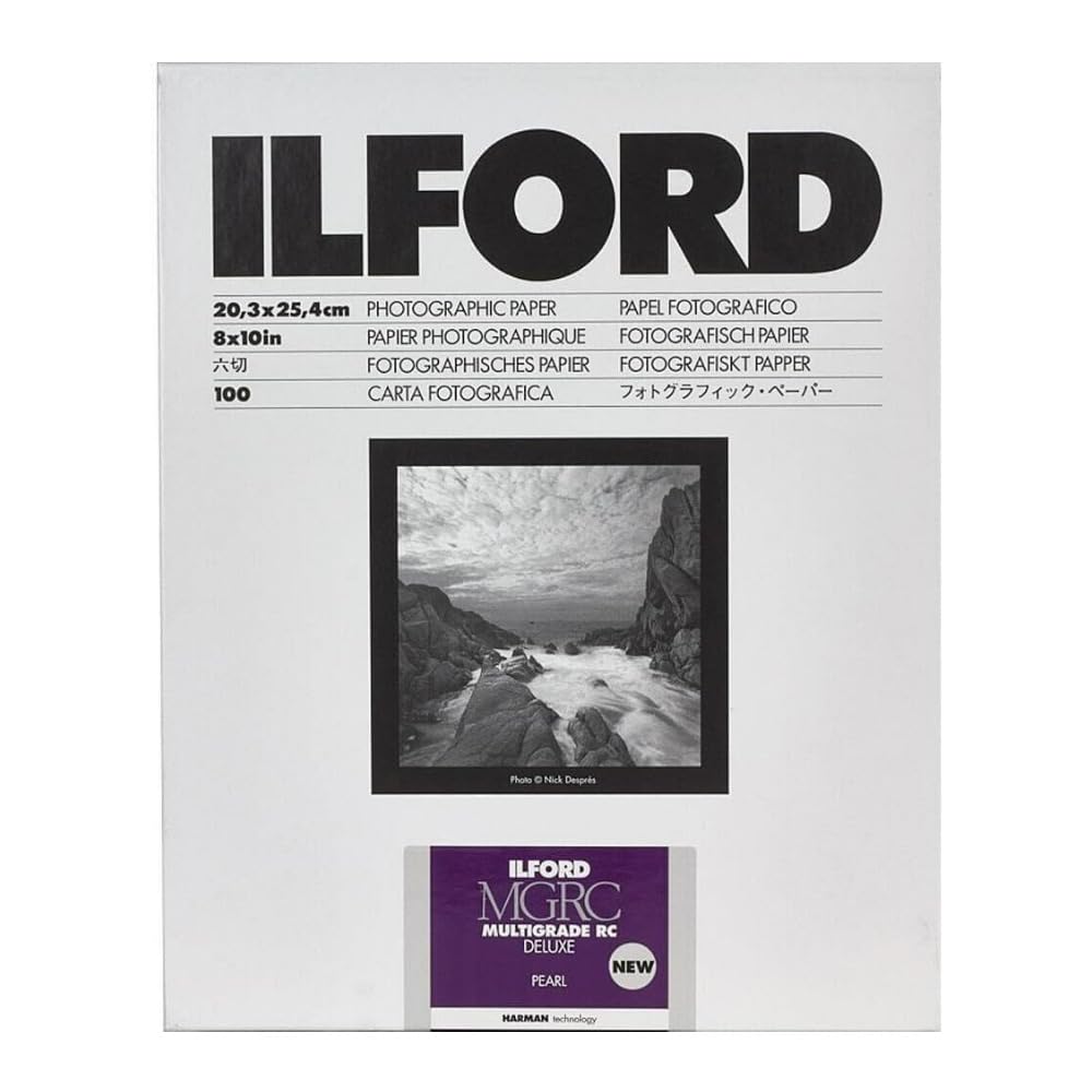 Ilford Multigrade V RC Deluxe Pearl Surface Black & White Photo Paper, 190gsm, 8x10, 100 Sheets