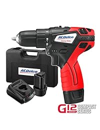 ACDelco BLOWOUT 3 8 "2-Speed ??Drill Driver Kit de herramientas compacto y sin cables de iones de litio de 12 V máx. Con cargador, 2 baterías y estuche de transporte, serie G12 - ARD12119