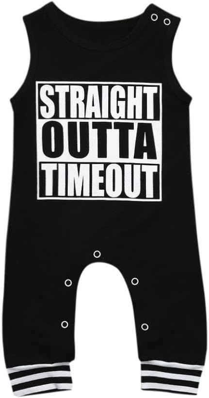 Toddler Infant Fashion Romper Baby Girls Boys Summer Letter Print Clothes Jumpsuit Romper