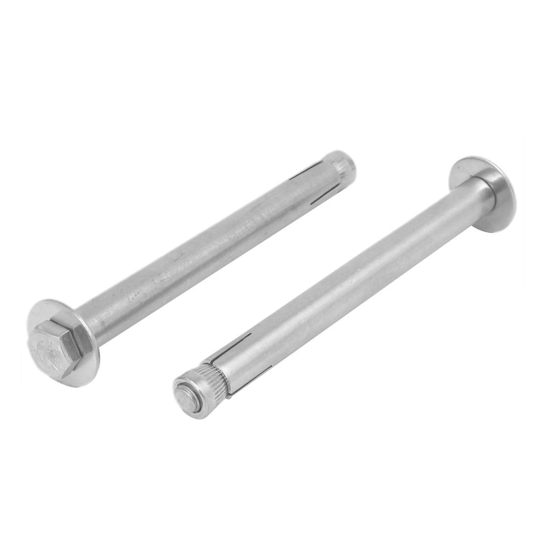 Sourcingmap M8 x 120mm 304 Stainless Steel Hex Head Sleeve Anchor Expansion Bolt 2PCS