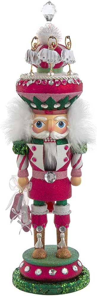 Nutcrackers - Hollywood Nutcrackers Hollywood Pink and Green Ballet Soldier Nutcracker, 18-Inch, Multicolored
