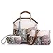 Realer Women's Handbags Purse Tote Bags Female Crossbody Bags 3 Pcs Shoulder Bags Top-Handle Handbag PU Leather Set