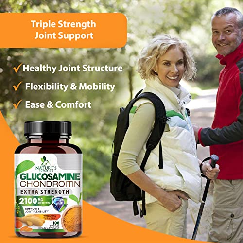 Glucosamine Chondroitin with Turmeric MSM Boswellia Triple Strength