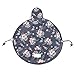 Casual Waterproof Women Toiletry Bags Folding Large Capacity Lazy Cosmetic Bags (Dark gray flowers)