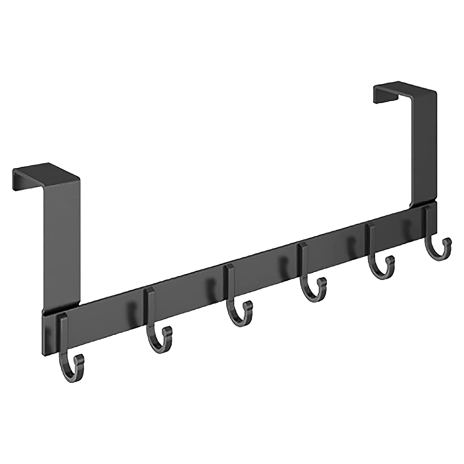BillyBath Door Hook Aluminium with 6 Hooks No Drilling – Door Coat Rack for Hanging Clothes Hooks Door Hooks