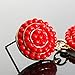 ELEARD Beaded Earrings Elegant Soriee Dangle Bead Disc Bead 3 Ball Dangle Ear Drop Bead Tassel Earrings for Women Light Red