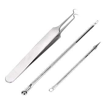 Sweetpea Acne Extractor Kit Blackhead Tweezers And Needle Pimple