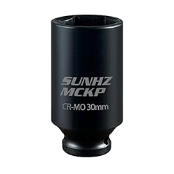 SUNHZMCKP 1/2" Drive Impact Socket, Metric 30 mm