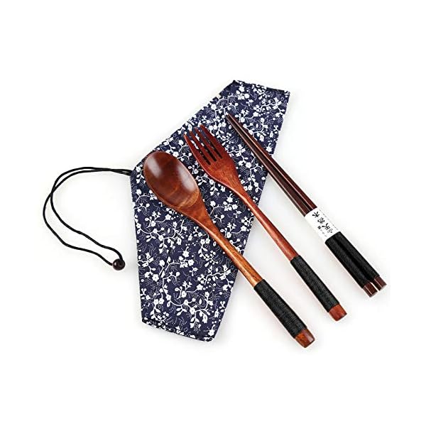 Wooden-Spoon-Fork-Chopsticks-Set-Handmade-Japanese-Style-Utensils-Elegant-Tableware-Set-for-Camping-Picnic-Office-or-Home-Black Wooden Spoon Fork Chopsticks Set Handmade Japanese Style Utensils Elegant Tableware Set for Camping, Picnic, Office or…