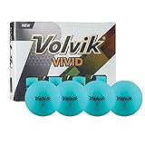 Volvik Vivid 3-Piece Premium Matte Finish Golf Balls - Jade Mint Green 12 Count Box