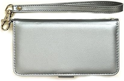 iPhone 6S/iPhone 6 (4.7inch) Flip Case with Hand Wrist Strap "VITA COLORITA", Side Magnet Button &amp; Stand Function, Silver [Japan Import] 2281IP6SA