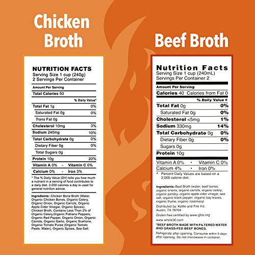 image for Kettle & Fire Whole 30 Approved Bone Broth 2 Beef, 2 Chicken, and 2 Mu